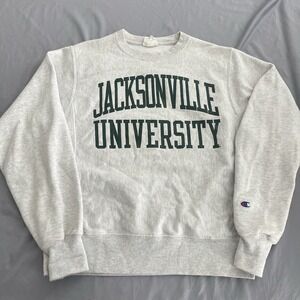 Vtg Jacksonville University Champion Reverse Weave Sweatshirt Adult Small Y2K
